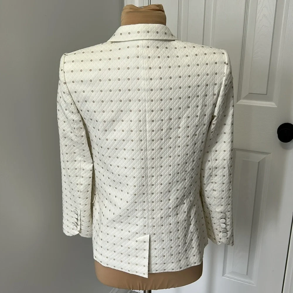 Zadig & Voltaire Deluxe Victor Flow Textured Cream Blazer - Picture 4 of 14